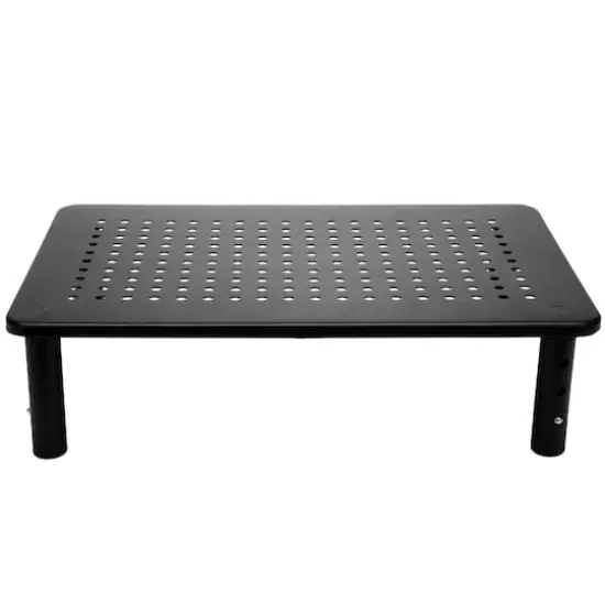 Mind Reader Black Adjustable Monitor Stand with Ventilated Metal Platform, 2ct. {5}