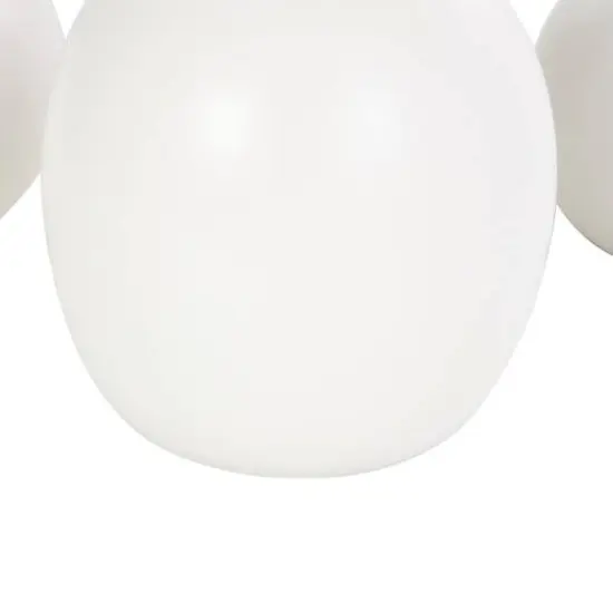 CosmoLiving by Cosmopolitan White Ceramic Round Bud Vase Set with Multiple Openings {9}