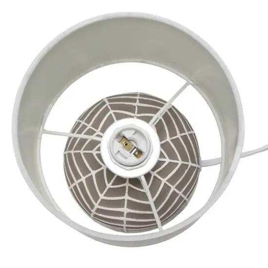 Simple Designs 10.43" Petite Webbed Waves Base Table Lamp Taupe {9}