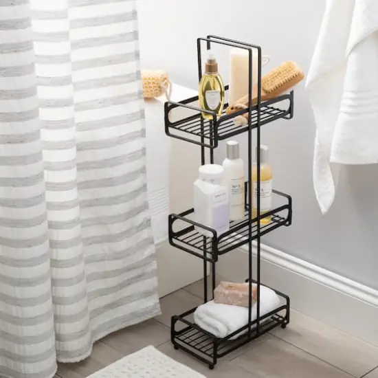 Elle D&eacute;cor Noir Black 3 Tier Spa Tower {4}