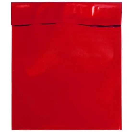 JAM Paper 6.25" x 7.875" Open End Foil Envelopes with Self Adhesive Closure, 25ct. Red {6}