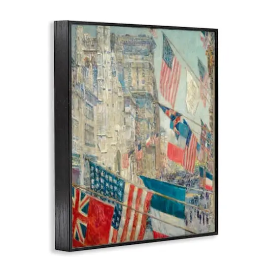 Stupell Industries Classic Americana Flags Framed Giclee Art Black {4}