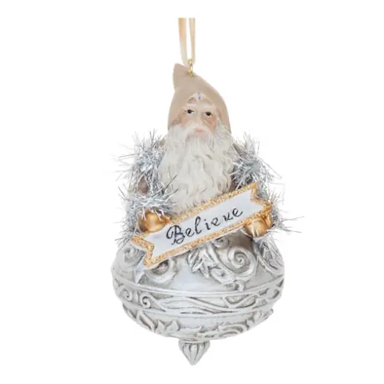 Ornate Santa & Snowman Finial Ornament Set {4}