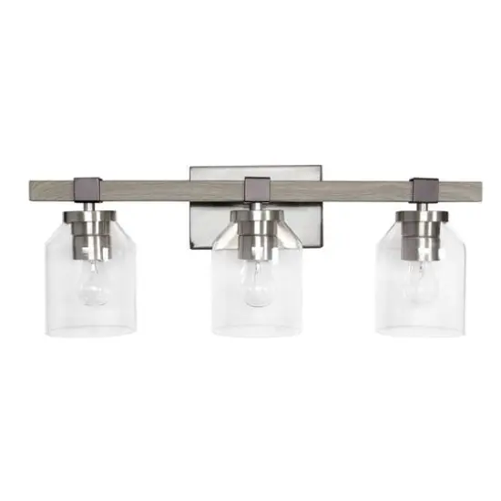 Lalia Home Barnlit 3 Light Metal & Glass Shade Vanity {1}