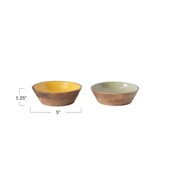 Hello Honey&reg; Enameled Mango Wood Bowl Set {3}