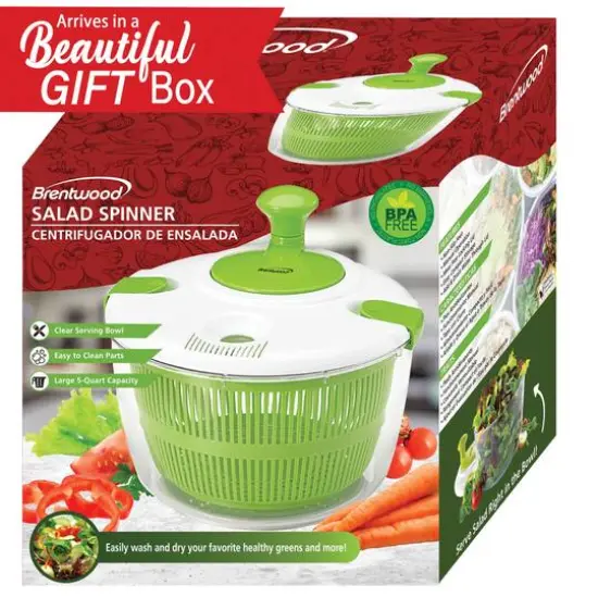 Brentwood Salad Spinner with 5qt. Serving Bowl {3}