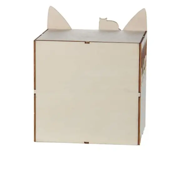 7" DIY Villages Cat-Mas LED Wood D&eacute;cor by Make Market&reg; {6}