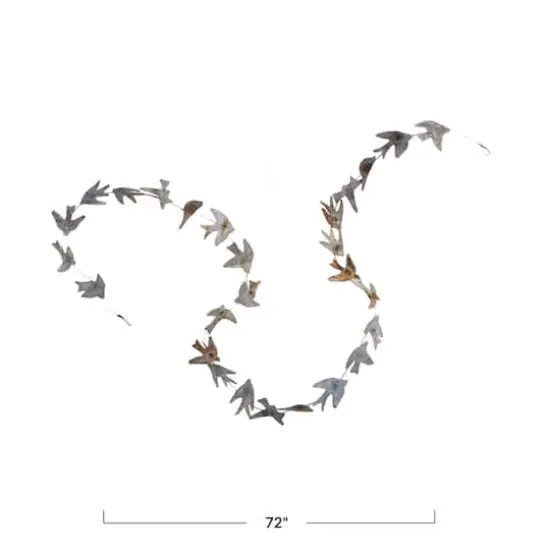 Hello Honey&reg; 6ft. Distressed Zinc Finish Metal & Wire Bird Garland {4}
