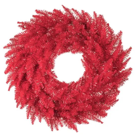 24" Unlit Red Fir Artificial Christmas Wreath {1}