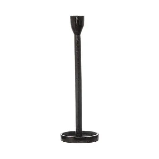 Hello Honey&reg; 12'' Black Cast Iron Taper Candle Holder {1}