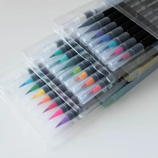 Art 101 Outer Space, Tropical Island & Rainbow Watercolor Brush Pen Sets {7}