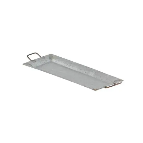 Gray Metal Farmhouse Tray Set {7}