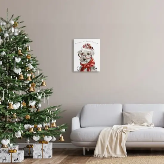 Stupell Industries Have a Fetching Christmas Dog Canvas Wall Art {3}