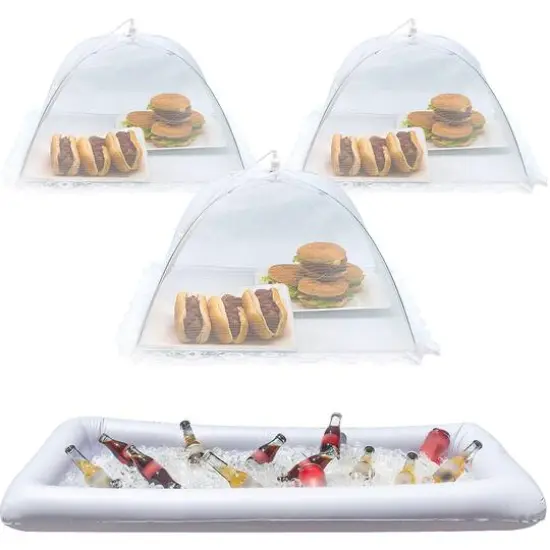 Sorbus Inflatable Bar and Food Cover Umbrellas Bundle {1}