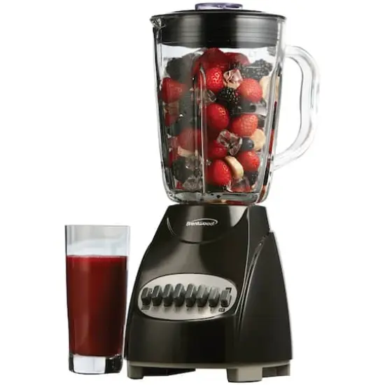Brentwood 42oz. 12-Speed + Pulse Electric Blender with Glass Jar {10}