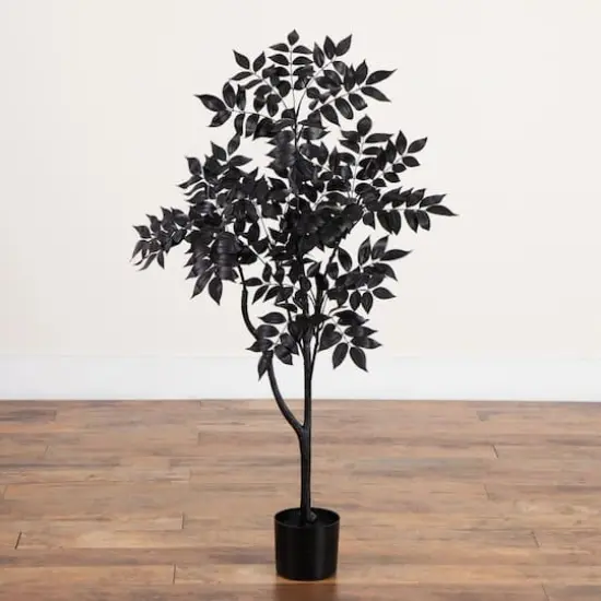 4ft. Artificial Halloween Black Sumac Tree {7}