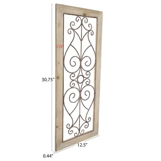 Hastings Home 50" Metal & Wood Wall Hanging Panel {4}