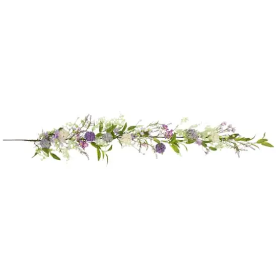 5ft. Purple Wildflower & Berry Spring Garland {1}