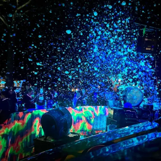 Atomic Bubbles 4oz. Blue & Gold Tekno Bubbles, 12ct. {3}