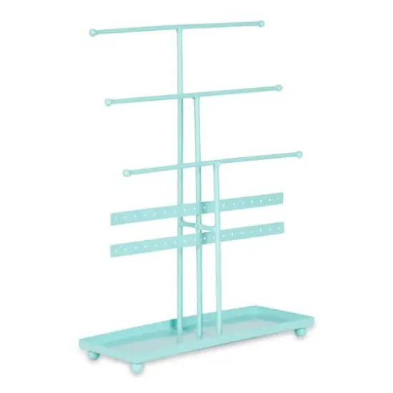 DII&reg; 3 Tier Jewelry Organizer Aqua {1}
