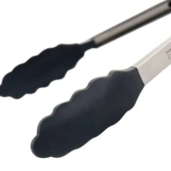 Martha Stewart Everyday Gray Silicone Smart Lock Kitchen Tongs {6}