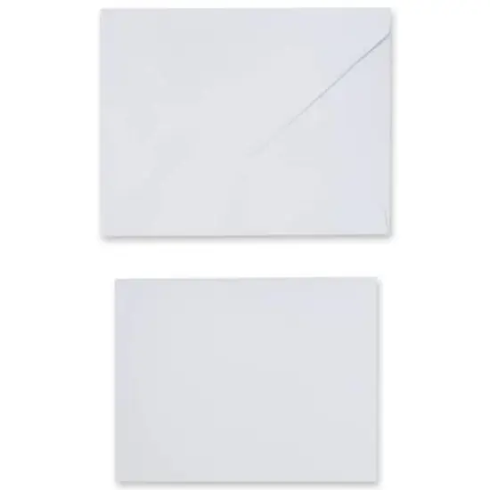 50 Sets of White Flat Cards & Envelopes by Recollections&trade;, 4.25" x 5.5" {7}