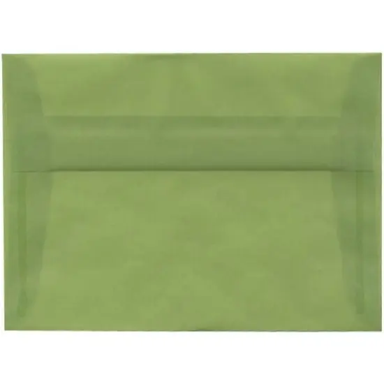 JAM Paper A7 Translucent Vellum Invitation Envelopes, 25ct. Leaf Green {1}