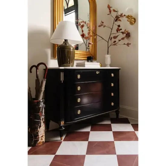 Chris Loves Julia Bonneville Peel & Stick Floor Tiles, 10ct. Oxblood {6}