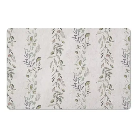 Vines Floor Mat White {1}