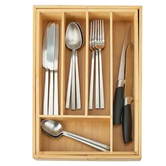 Kitchen Details Bamboo Expandable Cutlery Tray {8}