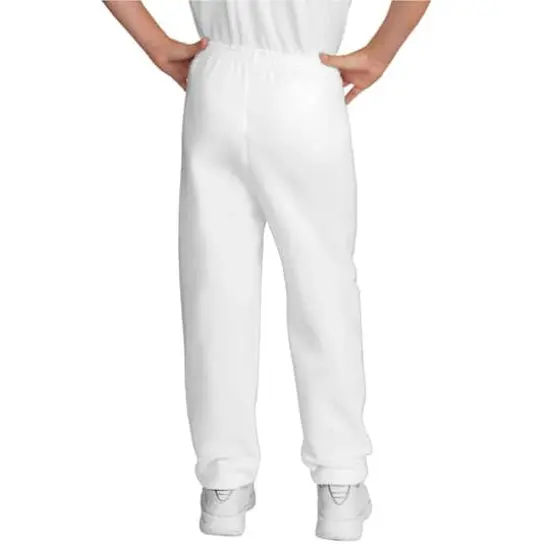 Port & Company&reg; Youth Core Fleece Sweatpants White {6}
