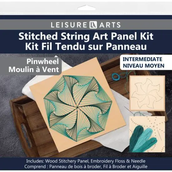 Leisure Arts&reg; Pinwheel Stitched String Art Panel Kit {1}