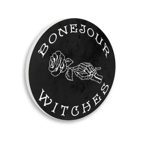 Stupell Industries Bonejour Witches Halloween Humor Wall Plaque Art {1}