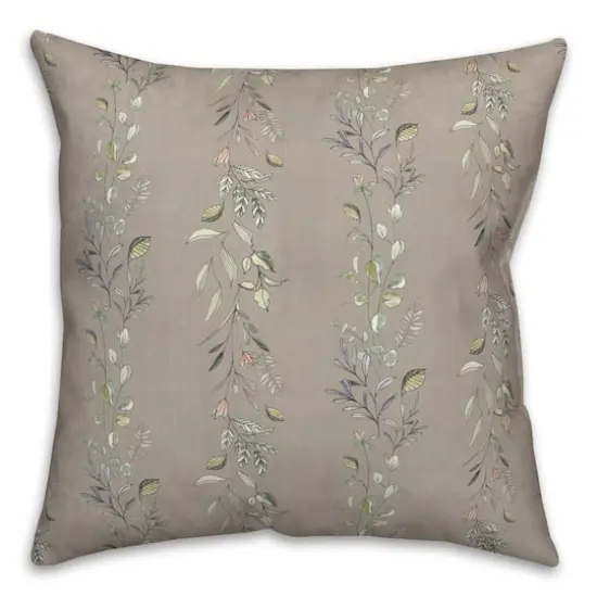 Vines Throw Pillow Gray {3}