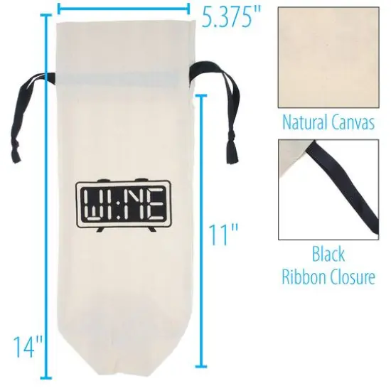 Personality Case&trade; Wine Time Canvas Wine Bag {5}