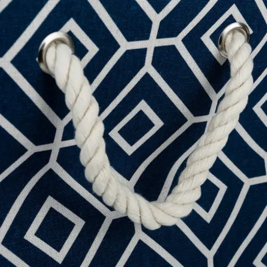 DII&reg; Large Stained Glass Print Rectangular Bin Navy {4}