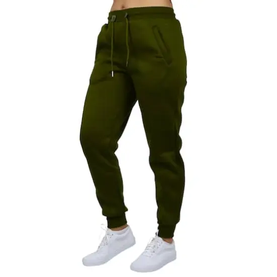 Galaxy by Harvic Women's Relaxed-Fit Fleece-Lined Jogger Sweatpants Olive {1}