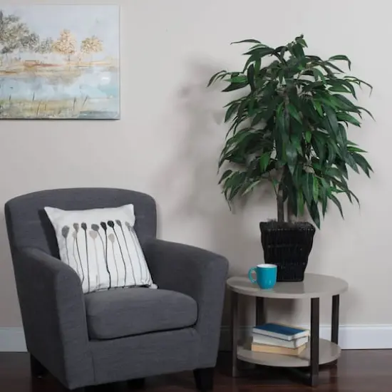 4ft. Artificial Mango Bush with Square Willow Basket {3}