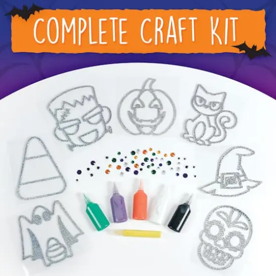Creativity for Kids Halloween Easy Sparkle Window Art Kit {3}