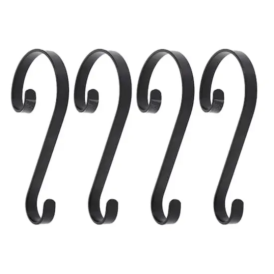 Haute Decor Stocking Scroll&reg; Matte Black Stocking Holders, 4ct. {1}