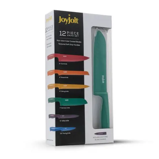 JoyJolt&reg; Multicolored Multipurpose Kitchen Knife Set {8}