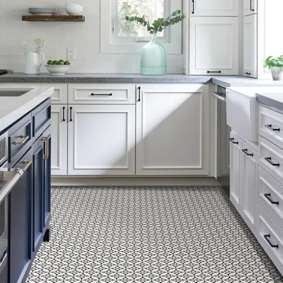 FloorPops Fleur Peel & Stick Floor Tiles {3}