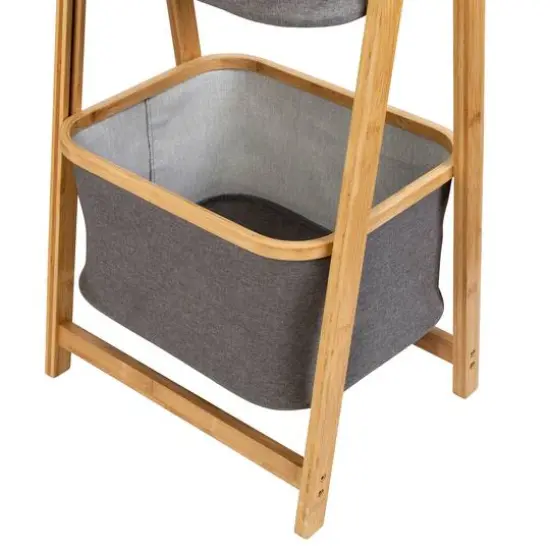 Honey Can Do Bamboo & Canvas 2-Tier Collapsible Shelves {11}