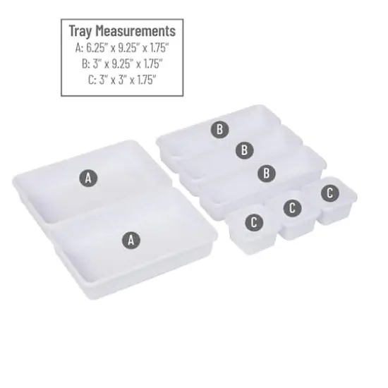 Mind Reader White Drawer Organizer Set {4}