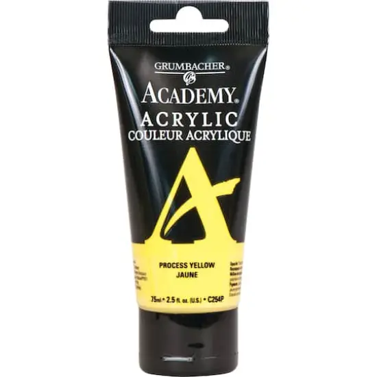 Grumbacher&reg; Academy&reg; Acrylic, 2.5oz. C254P Process Yellow {1}