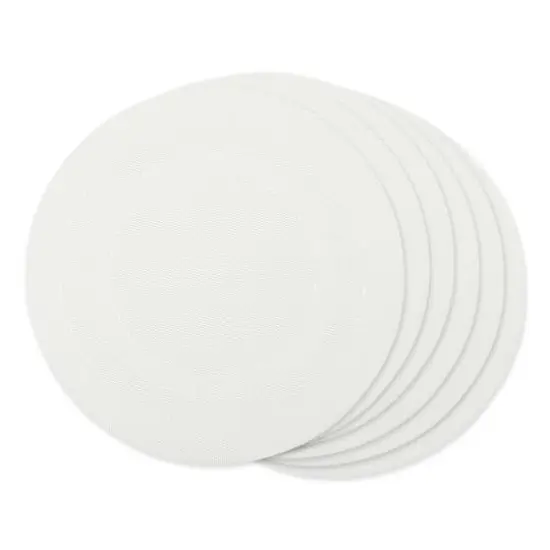 DII&reg; Round Double Frame Placemats, 6ct. White {1}
