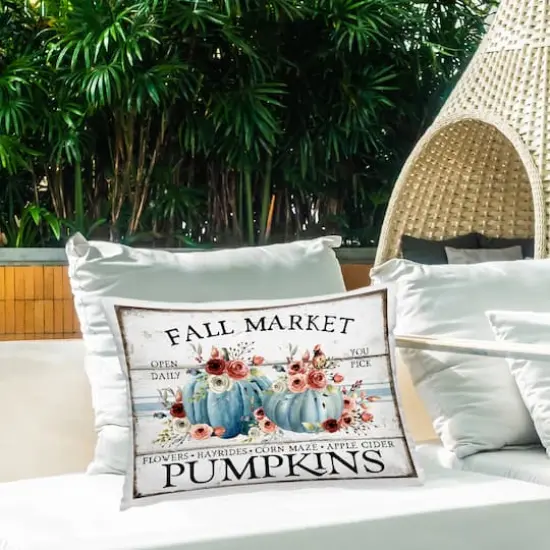 Stupell Industries Fall Market with Roses Outdoor Printed Pillow {3}