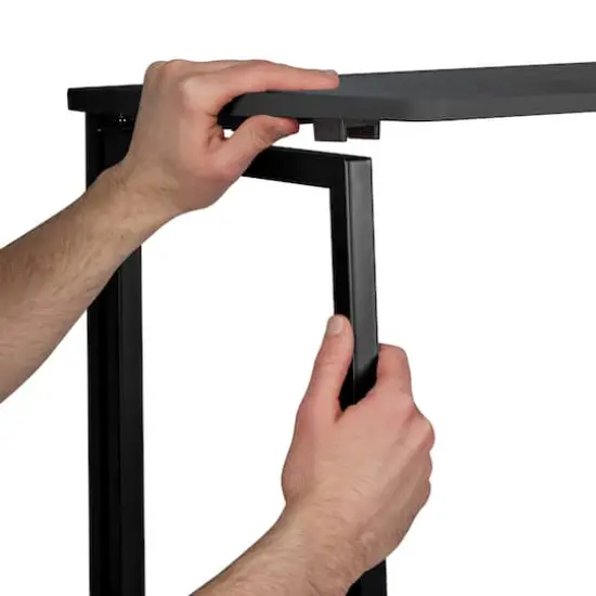 Organize It All 29" x 18" x 32" Foldable Scratch-Resistant Desk Gray {6}