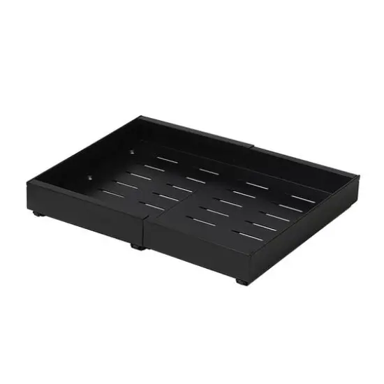SunnyPoint Pull-Out Cabinet Organizer Expandable Drawer Shelf Black {4}