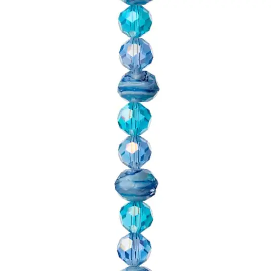 Aqua Mix Glass Faceted Beads by Bead Landing&trade; {1}